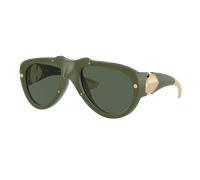 Burberry Unisex Sunglass BE4433U - Frame color: Green Rubber, Lens color: Dark Green