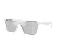 Burberry Unisex Sunglass BE4480D - Frame color: White, Lens color: Light Grey Tampo Silver