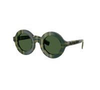 Burberry Unisex Sunglass JB4386 - Frame color: Green Check, Lens color: Dark Green
