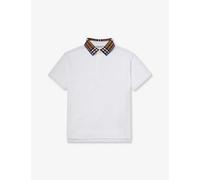 Burberry White Johane Checked-collar Cotton Polo Shirt 3-14 Years 4