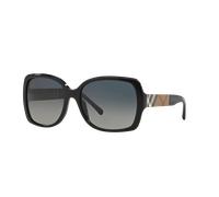 Burberry Woman BE4160 3433T3 Sunglasses Acetate Black Grey Squared Polarized Shaded