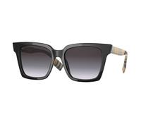 Burberry Woman BE4335 MAPLE 39298G Sunglasses Acetate Black Grey Squared Normal Shaded