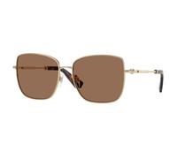Burberry Woman BE3158 110973 Sunglasses Metal Gold Brown Squared Normal