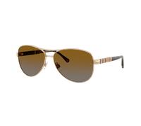 Burberry Woman Sunglass BE3080 - Frame color: Light Gold, Lens color: Polar Brown Gradient