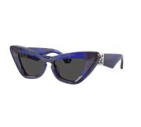 Burberry Woman Sunglass BE4421U - Frame color: Check Blue, Lens color: Dark Grey