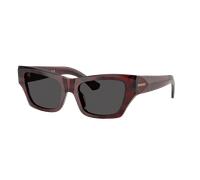 Burberry Woman Sunglass BE4441U - Frame color: Check Red, Lens color: Dark Grey