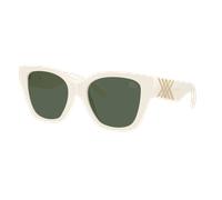 Burberry Woman Sunglass BE4489U - Frame color: White, Lens color: Dark Green