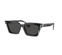 Burberry Woman Sunglass Briar - Frame color: Black/Check White Black, Lens color: Dark Grey