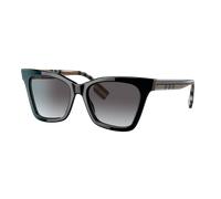 Burberry Woman Sunglass Elsa - Frame color: Black, Lens color: Light Grey Gradient Dark Blue