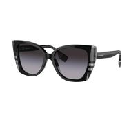 Burberry Woman Sunglass Meryl - Frame color: Black/Check White Black, Lens color: Grey Gradient