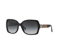 Burberry BE4160 34338G Woman Sunglasses Acetate Black Grey Squared Normal Shaded