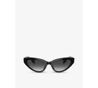 Burberry Womens Black Be4373u Debbie Cat-eye-frame Acetate Sunglasses