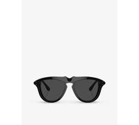 Burberry Womens Black Be4417u Pilot-frame Acetate Sunglasses