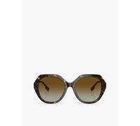 Burberry Womens Brown Be4375 Vanessa Round-frame Acetate Sunglasses