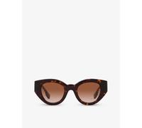 Burberry Womens Brown Be4390 Meadow Tortoiseshell-print Phantos-frame Acetate Sunglasses