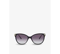 Burberry Womens Burberry B4216 Square-Frame Sunglasses Black
