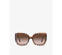 Burberry Womens Burberry Be4323 Caroll Square-Frame Acetate Sunglasses Brown
