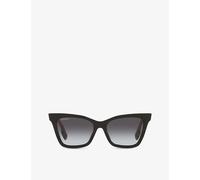 Burberry Womens Burberry Be4346 Elsa Irregular-Shaped Acetate Sunglasses Black