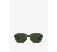 Burberry Womens Burberry Be4349 Eldon Square-Frame Acetate Sunglasses Green