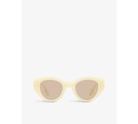 Burberry Womens Burberry Be4390 Meadow Phantos-Frame Acetate Sunglasses White