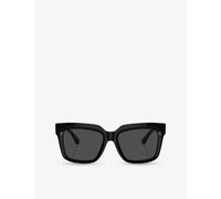 Burberry Womens Burberry Be4419 Square-Frame Acetate Sunglasses Black