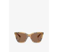 Burberry Womens Burberry Be4470 Square-Frame Acetate Sunglasses Brown