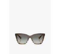 Burberry Womens Burberry Be4470 Square-Frame Acetate Sunglasses Brown