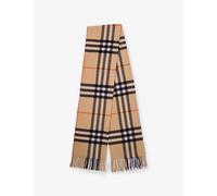 Burberry Womens Burberry Giant Check-Print Cashmere Scarf Sand