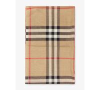Burberry Womens Burberry Wide Check-Pattern Wool and Silk-Blend Scarf Archive Beige