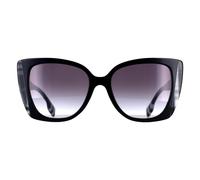 Burberry BE4393 MERYL 40518G Woman Sunglasses Acetate Black Grey Cat Eye Normal Shaded