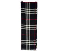 Burberry Women's Preloved Checked Fringed Scarf in Wool
