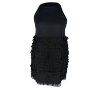 Burberry Women's Preloved London Tiered Mini Dress in Black Cotton | Size: 40