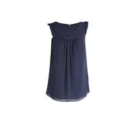 Burberry Women's Preloved Pleated Sleeveless Blouse in Navy Silk | Size: 8