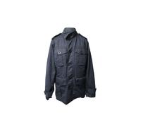 Burberry Women's Preloved Single-Breasted Jacket in Navy Blue Cotton | Size: Small