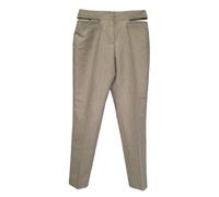Burberry Women's Preloved Trousers in Beige Virgin Wool | Size: 4