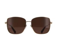 Burberry Sunglasses BE3158 110973 Light Gold Dark Brown