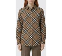 Burberry Wool Blend Shirt with Vintage Check Motif - Size: 6 - female