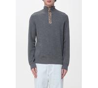 Burberry Wool Knit Sweater with Check Details - Size: S - male