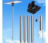 Burbifro Starlink Gen 3 Mount, Starlink Long Wall Mount, Roof Mount Kit with 160° Adjustable Angle for Perfect Reception, Compatible with Starlink Standard Gen 3 (Black-Lang-82)