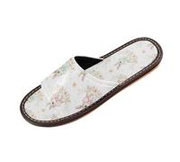 Burbuja Easter Bunny Travel Slippers for Women Men, Portable Comfy House Slippers with Storage Bag, Washable Open Toe Sandals for Hotel Home Beach Gym, Easter Bunny, 6.5-7 US