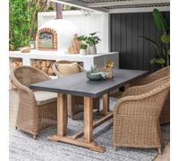 Burcot Outdoor Dining Table Small Slate Grey
