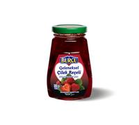 Burcu Strawberry Jam 380g x 10 Pack | Rich & Fruity Burcu Strawberry Spread | Classic Breakfast & Dessert Jam