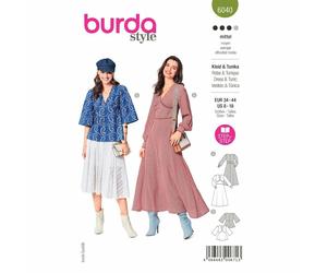 BURDA 6040 DRESS TUNIC Misses Sewing Pattern Sizes 8 - 18 Skill AVERAGE