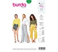 BURDA 6199 TROUSERS SHORTS Misses Sewing Pattern UK Size 8-18 SUPER EASY
