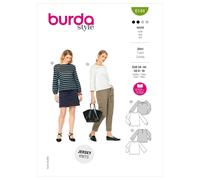 BURDA 6201 TOPS Misses Sewing Pattern Sizes 8 - 18 Skill: SUPER EASY