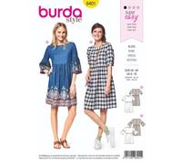 BURDA 6401 DRESSES MISSES' Sewing Pattern Size 8 - 18 2 Designs Skill: EASY