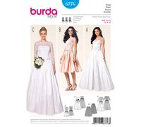 Burda Style Sewing Pattern B6776 Misses' Evening & Bridal Dress Paper Multicoloured 34-44