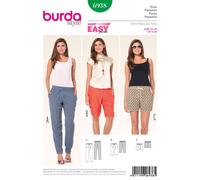 BURDA 6938 MISSES TROUSERS SHORTS Sewing Pattern Sizes 6 - 20 Skill: Easy