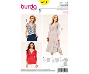 Burda B6911 Shirt and Dress Sewing Pattern (19 x 13 cm) [English Language Not Guaranteed]