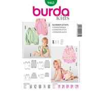 Burda Babies Easy Sewing Pattern 9462 - Dress, Jumpsuits & Panties Ages: 1-12 Months